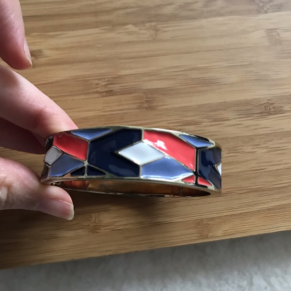 Talbots Bangle Bracelet Geometric Magnetic Gold - Picture 6 of 6